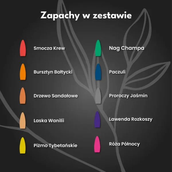Kadzidełka Mix Zapachowy 10 Rodzajów