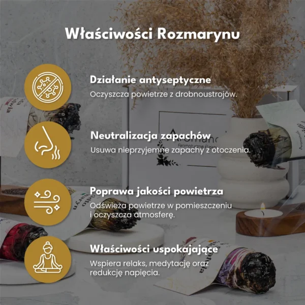 Kadzidło z Rozmarynu (Pęczek 10cm) Do Medytacji