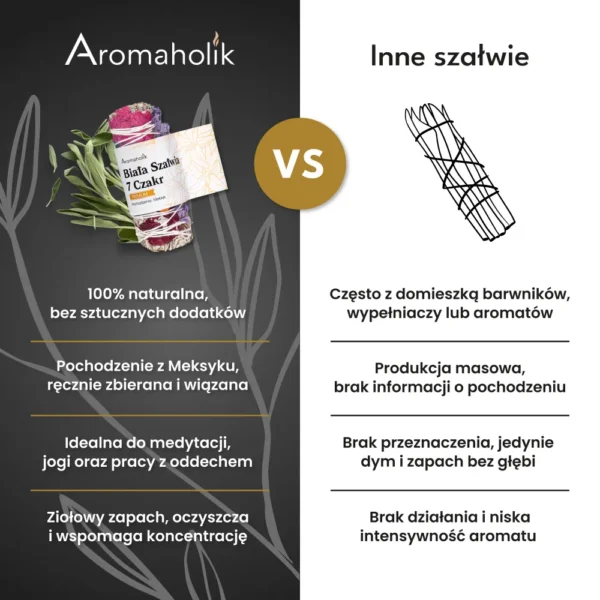Biała Szałwia 7 Czakr (Pęczek 13cm) Do Medytacji