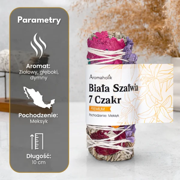 Biała Szałwia 7 Czakr (Pęczek 13cm) Do Medytacji