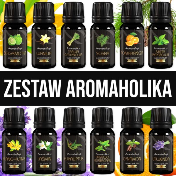 Zestaw Aromaholika - 12 Olejków Eterycznych